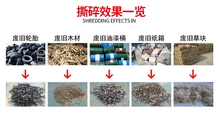 生活垃圾破碎機(jī)撕碎效果